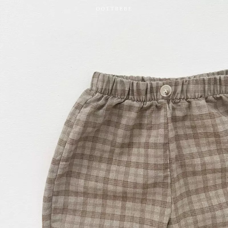 Oott Bebe - Korean Children Fashion - #Kfashion4kids - Basic Check Pants - 8