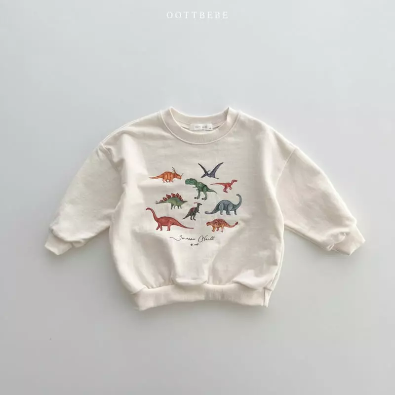 Oott Bebe - Korean Children Fashion - #childrensboutique - Dino World Sweatshirt
