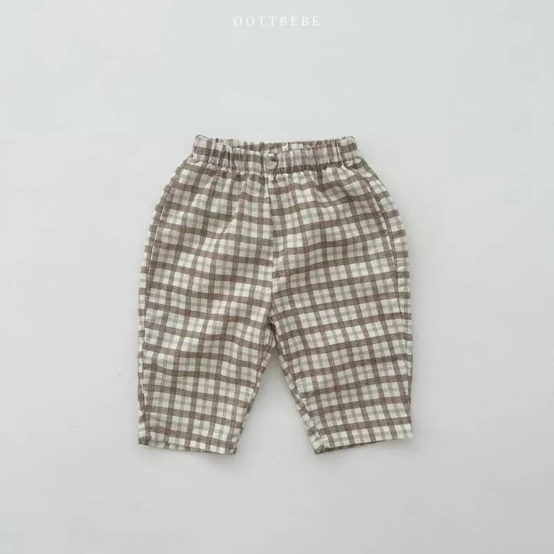 Oott Bebe - Korean Children Fashion - #childrensboutique - Basic Check Pants