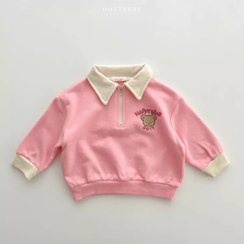 Oott Bebe - Korean Children Fashion - #designkidswear - Happy Bear Collar Sweatshirt - 3