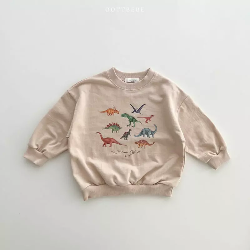 Oott Bebe - Korean Children Fashion - #discoveringself - Dino World Sweatshirt - 3