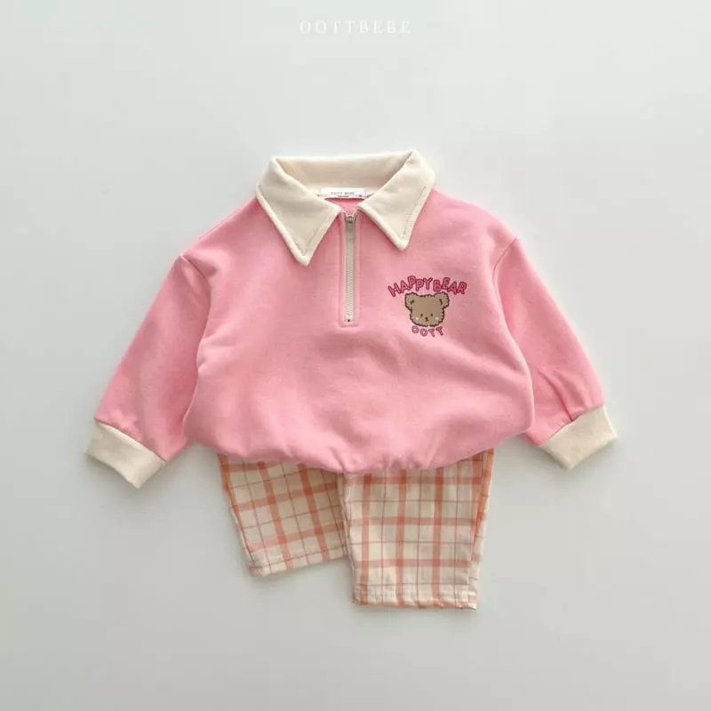 Oott Bebe - Korean Children Fashion - #fashionkids - Happy Bear Collar Sweatshirt - 5