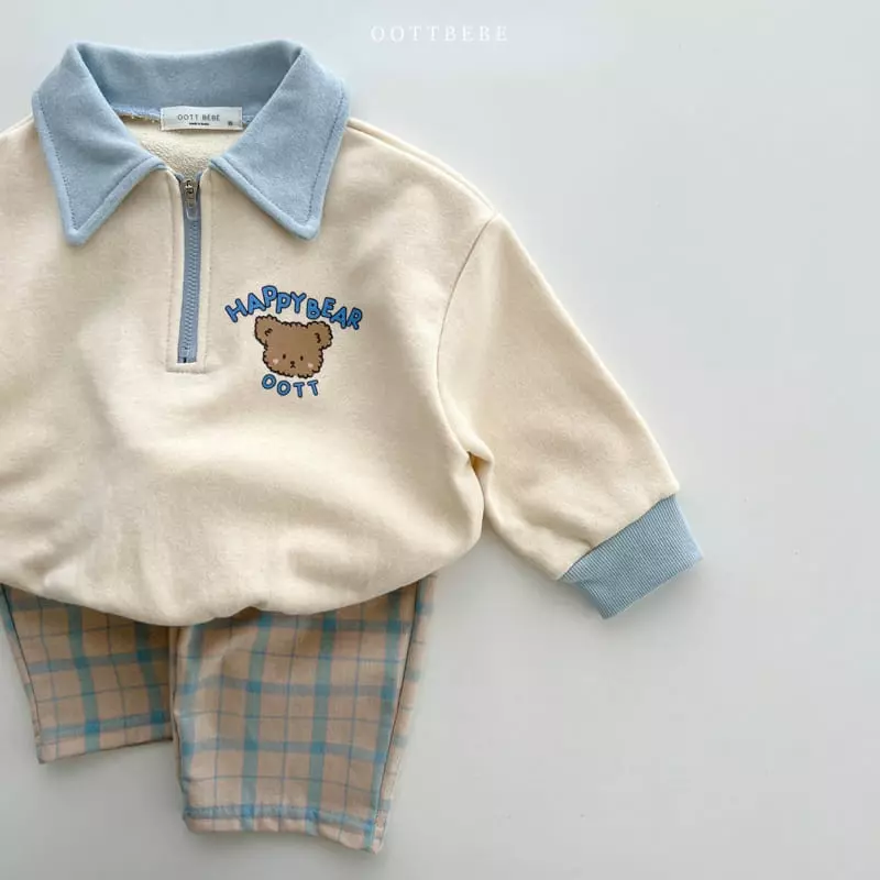 Oott Bebe - Korean Children Fashion - #kidsstore - Happy Bear Collar Sweatshirt - 7
