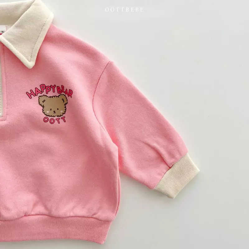 Oott Bebe - Korean Children Fashion - #littlefashionista - Happy Bear Collar Sweatshirt - 10