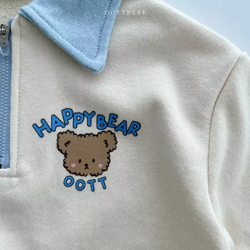 Oott Bebe - Korean Children Fashion - #magicofchildhood - Happy Bear Collar Sweatshirt - 11