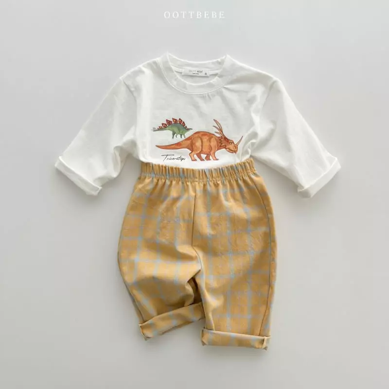 Oott Bebe - Korean Children Fashion - #magicofchildhood - Dino Silket Tee - 7