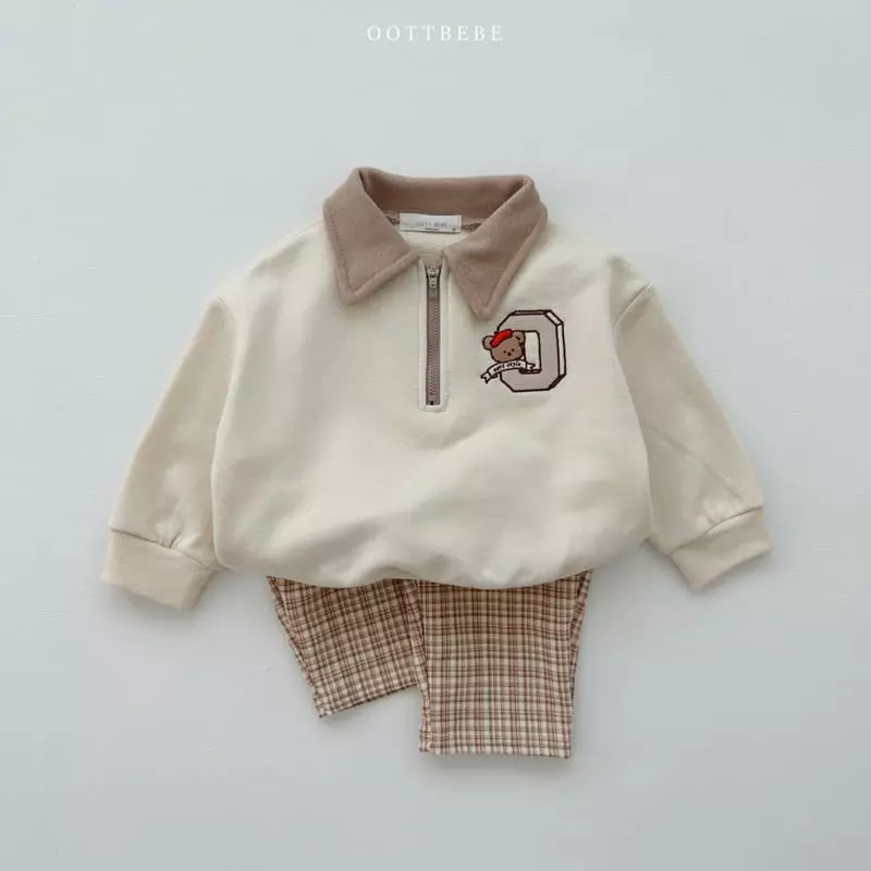 Oott Bebe - Korean Children Fashion - #prettylittlegirls - Oh Bear Collar Sweatshirt - 4