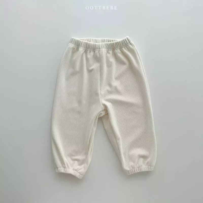 Oott Bebe - Korean Children Fashion - #todddlerfashion - Terry Rib Pants - 2