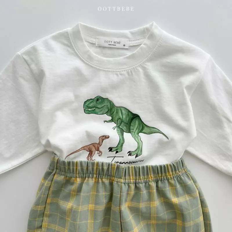 Oott Bebe - Korean Children Fashion - #todddlerfashion - Dino Silket Tee - 10