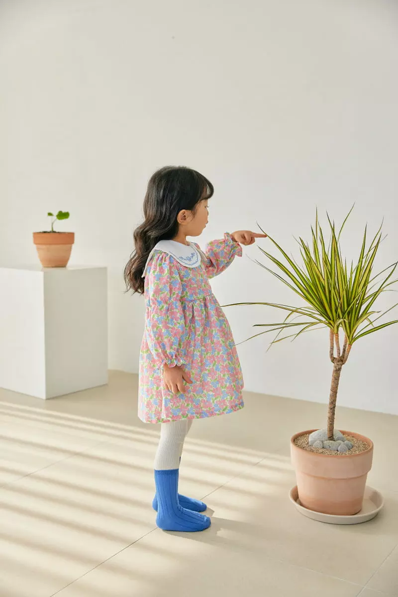 Orange Mom - Korean Children Fashion - #childrensboutique - Flower Embrodiery One-piece - 9
