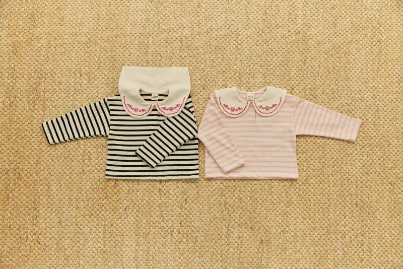 Orange Mom - Korean Children Fashion - #designkidswear - Eri Embrodiery Tee - 12