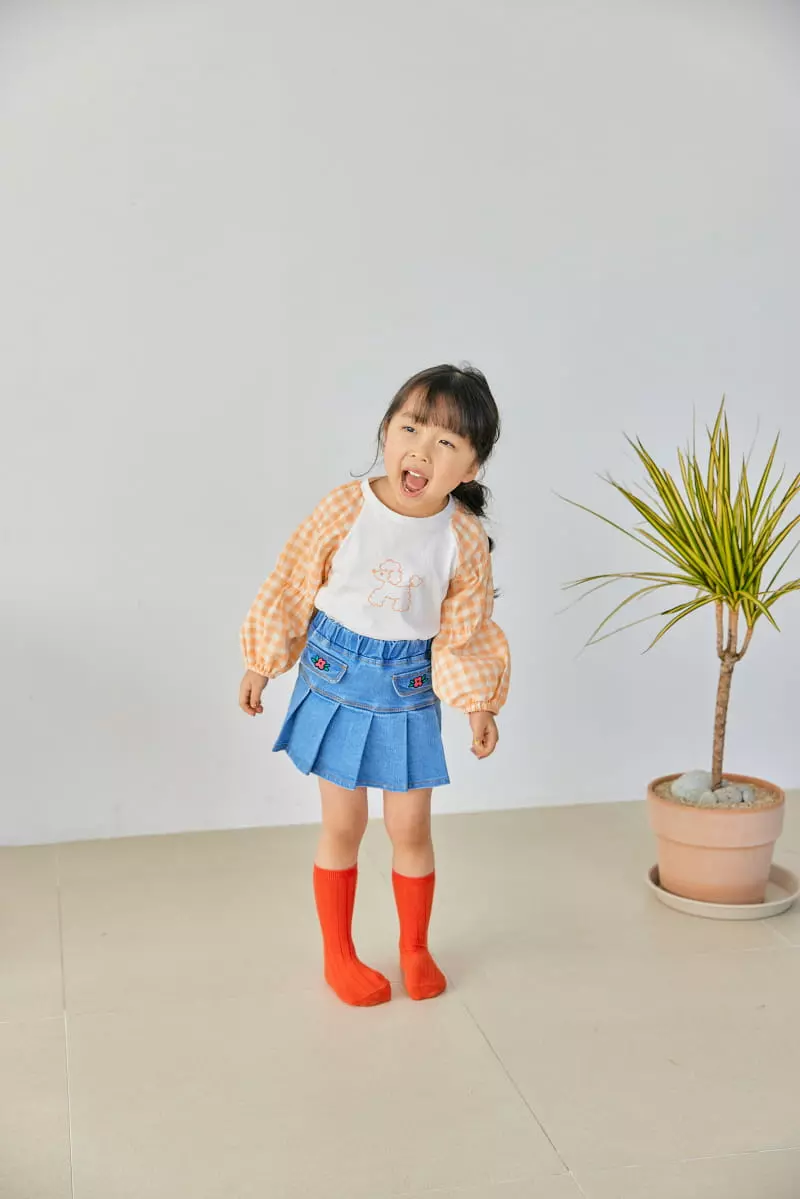 Orange Mom - Korean Children Fashion - #designkidswear - Span Wrinkle Skirt - 8