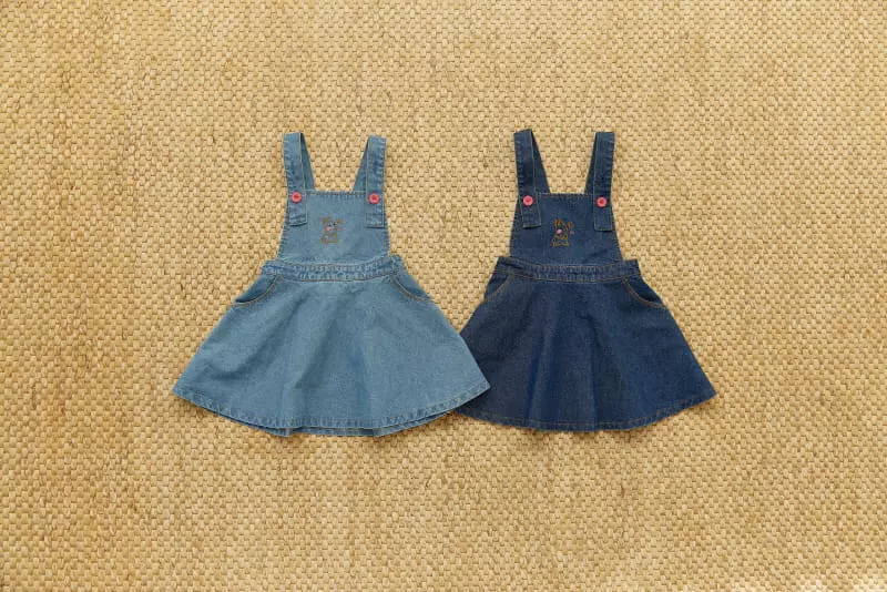 Orange Mom - Korean Children Fashion - #kidsshorts - Denim Dungarees - 12