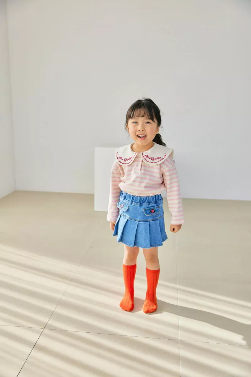 Orange Mom - Korean Children Fashion - #kidsshorts - Span Wrinkle Skirt - 11