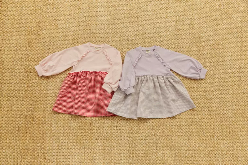 Orange Mom - Korean Children Fashion - #minifashionista - Check Color One-piece - 12