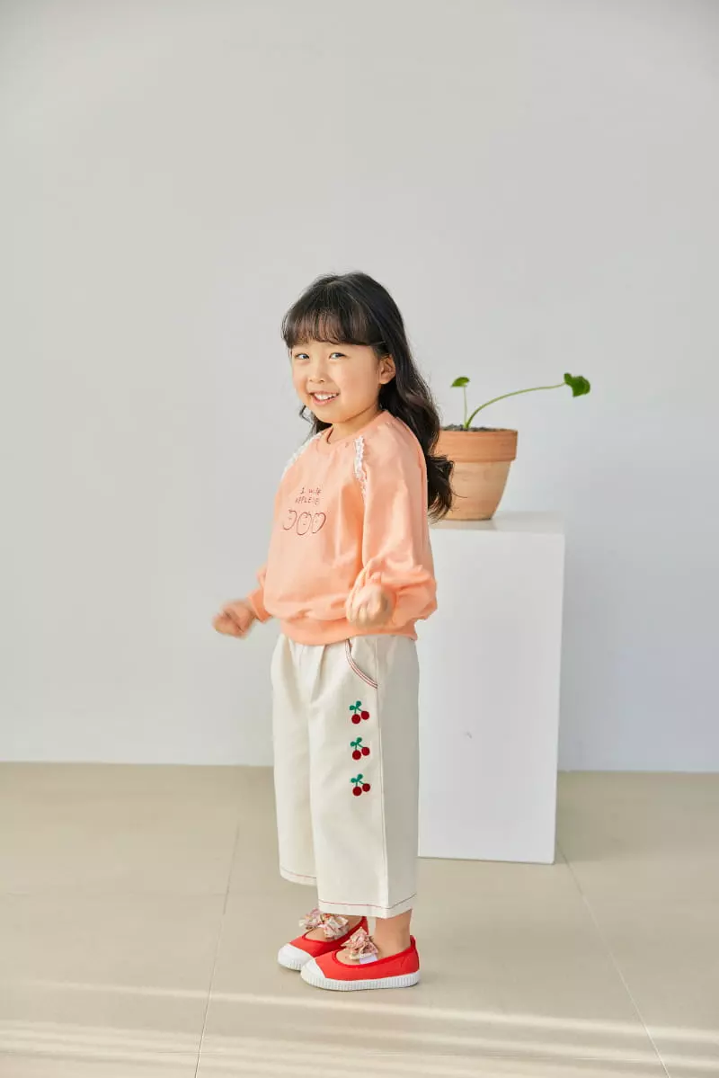 Orange Mom - Korean Children Fashion - #minifashionista - Smile Apple Tee - 6