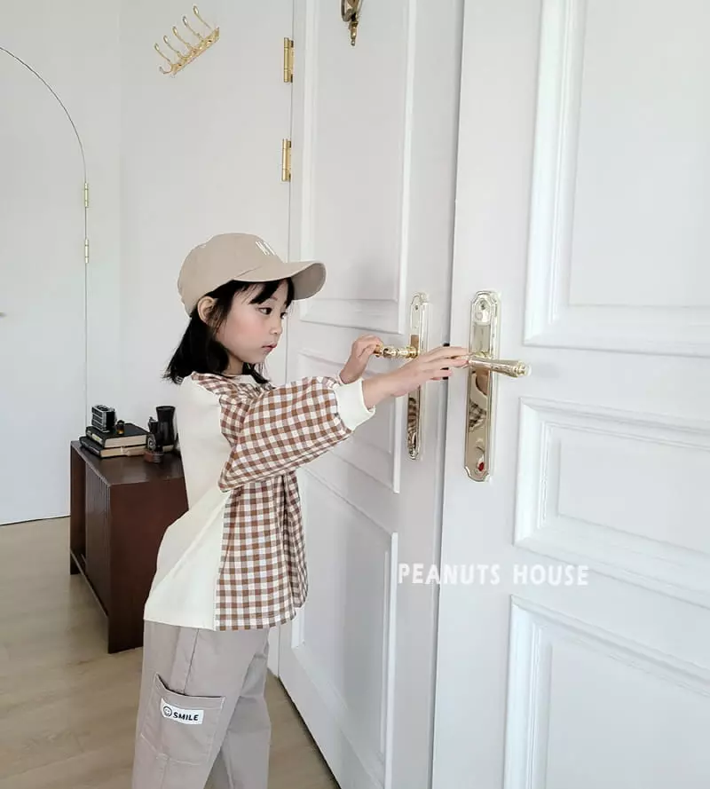 Peanuts - Korean Children Fashion - #prettylittlegirls - Check Tee - 4
