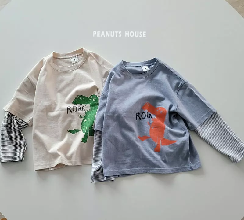 Peanuts - Korean Children Fashion - #prettylittlegirls - Dino Tee