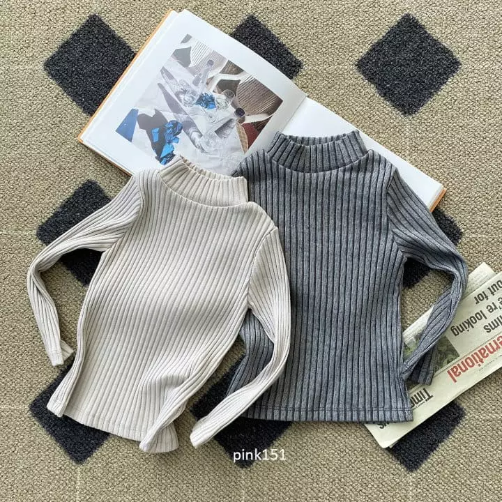 Pink151 - Korean Children Fashion - #Kfashion4kids - Slim Half Turtleneck Tee - 5