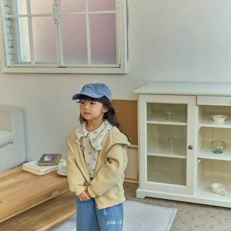 Pink151 - Korean Children Fashion - #fashionkids - Waffle Hoody Zip-up