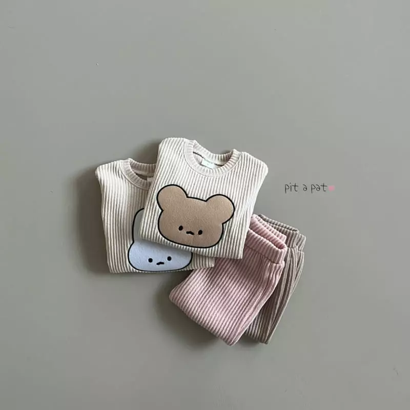 Pitapat - Korean Children Fashion - #stylishchildhood - Friends Top Bottom Set - 4