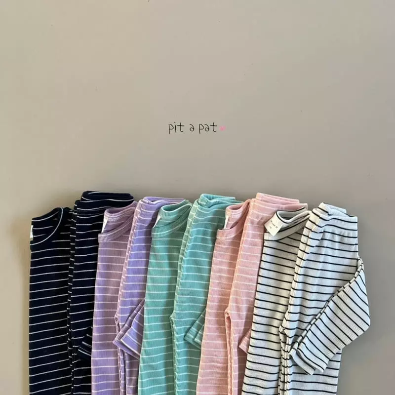 Pitapat - Korean Children Fashion - #childrensboutique - Sticky Stripes Easywear