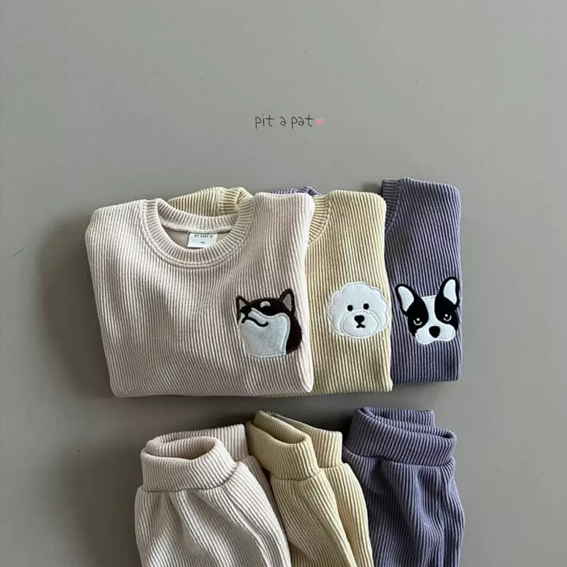 Pitapat - Korean Children Fashion - #designkidswear - Puppy Top Bottom Set - 7