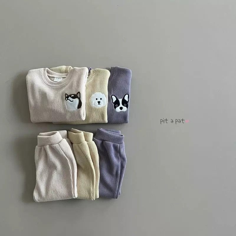 Pitapat - Korean Children Fashion - #discoveringself - Puppy Top Bottom Set - 8