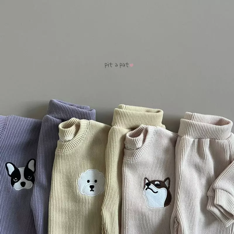 Pitapat - Korean Children Fashion - #prettylittlegirls - Puppy Top Bottom Set