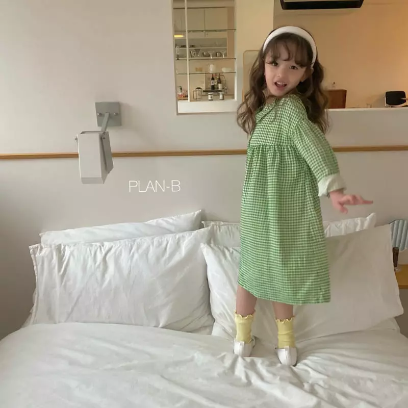Plan B - Korean Children Fashion - #childofig - Check Two One-piece - 2