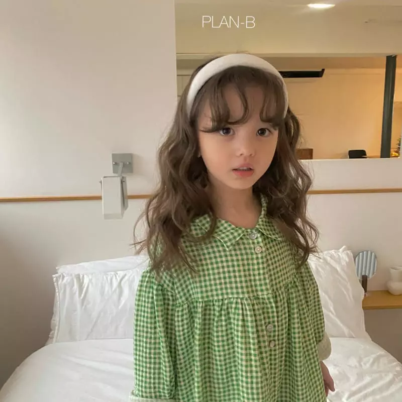 Plan B - Korean Children Fashion - #childofig - Check Two One-piece - 4