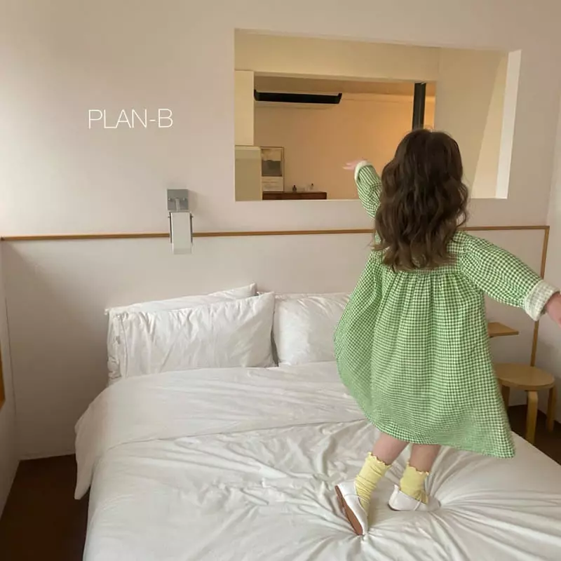 Plan B - Korean Children Fashion - #prettylittlegirls - Check Two One-piece