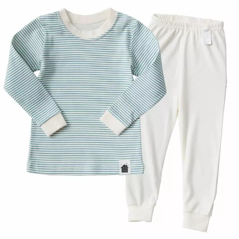 Puco - Korean Children Fashion - #designkidswear - 30 Fraise Slim Fit Long Chom Stripes Green Easywear