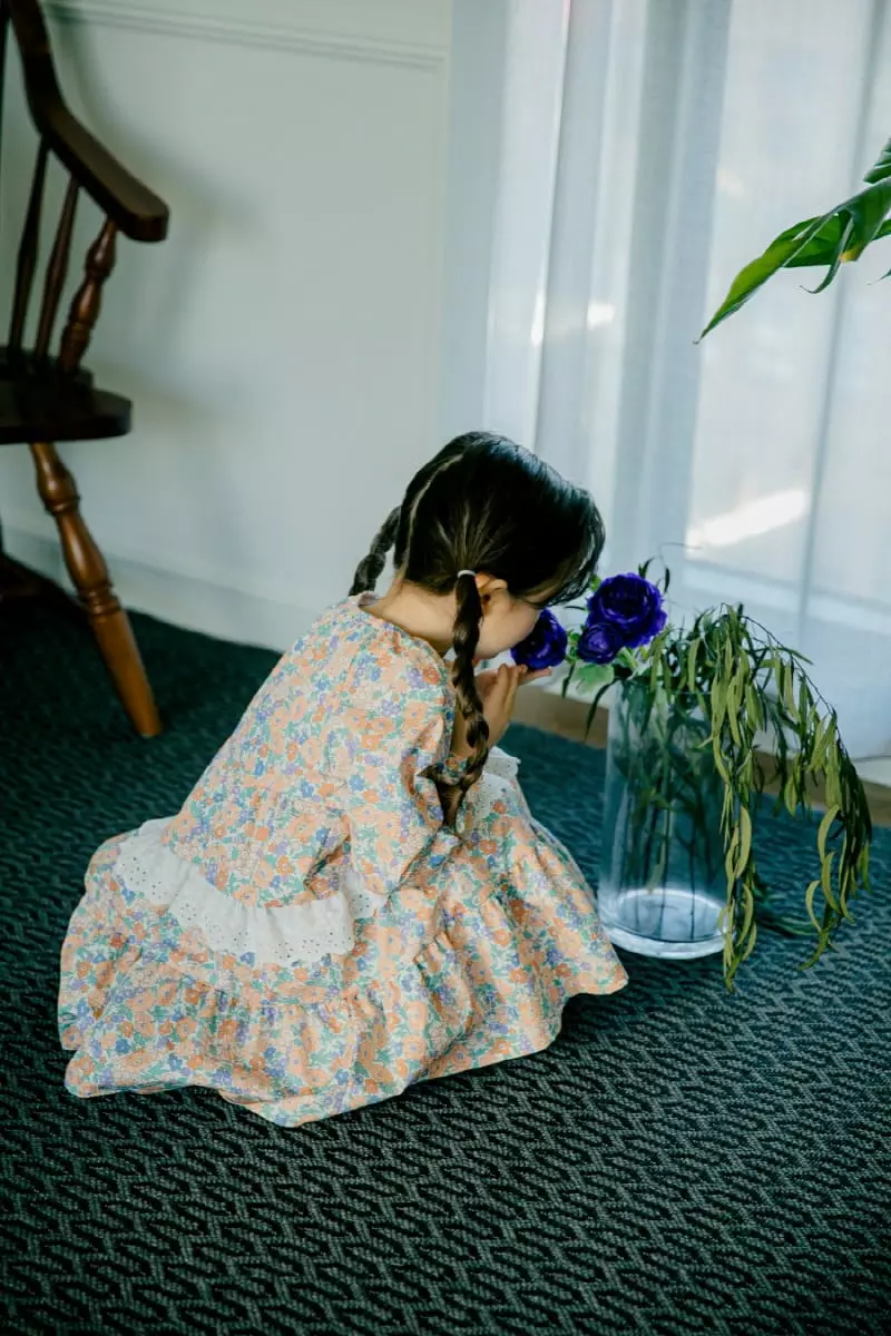 Pudding - Korean Children Fashion - #kidsshorts - Flower One-piece - 12