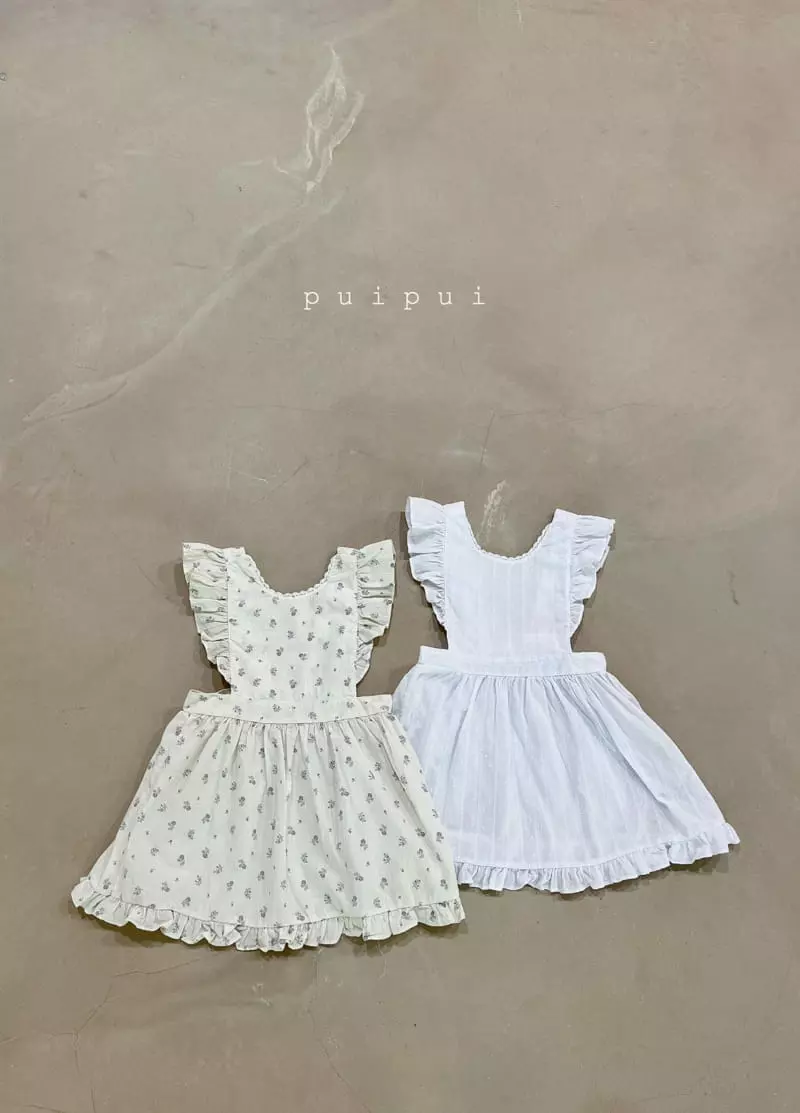 Puipui - Korean Baby Fashion - #babyclothing - Apron One-piece with Bonnet - 2