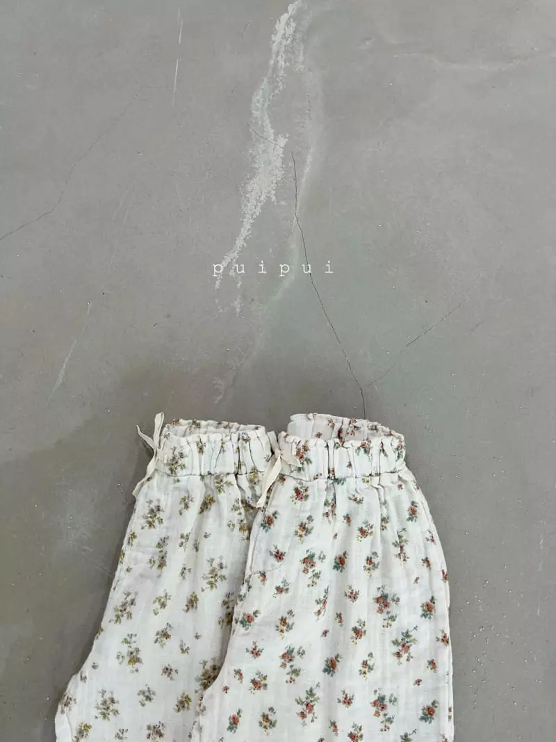 Puipui - Korean Baby Fashion - #babyootd - Lucy Flower Pants - 9