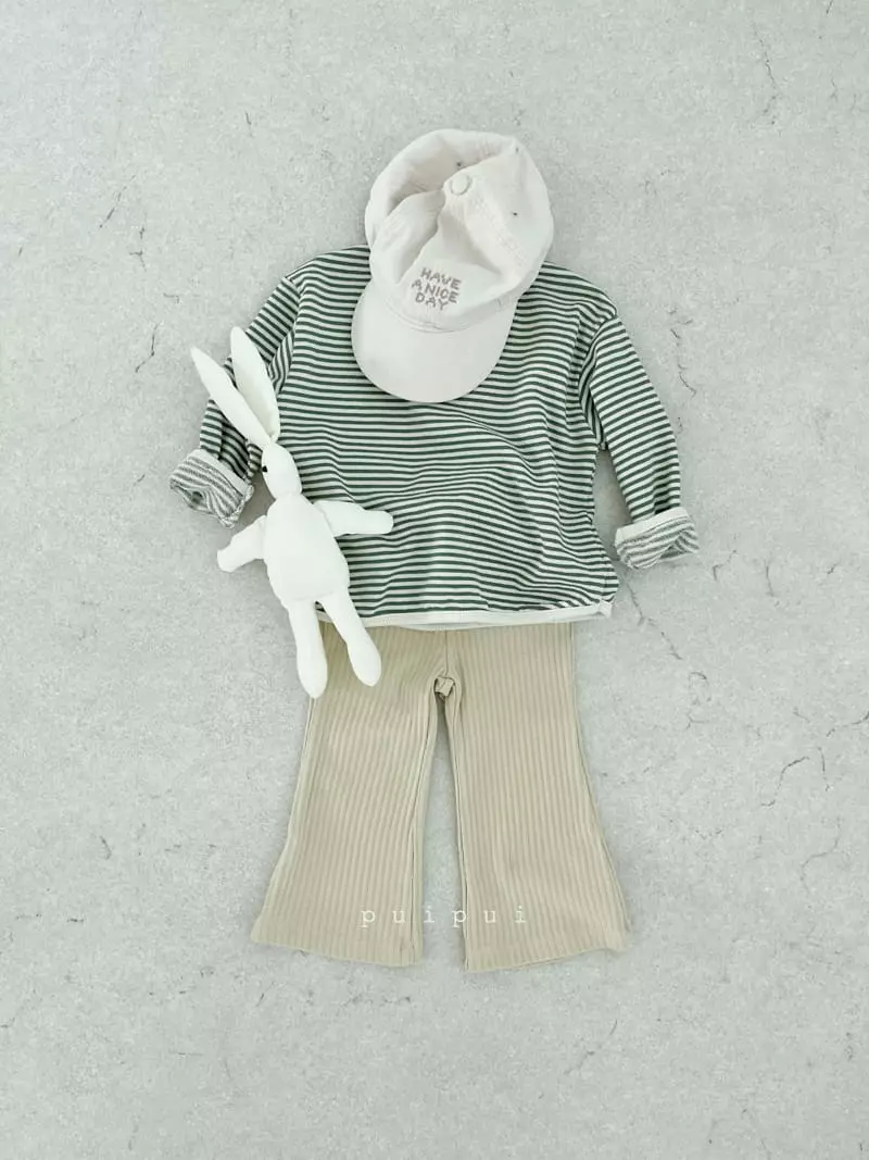 Puipui - Korean Children Fashion - #Kfashion4kids - Latte Rib Pants