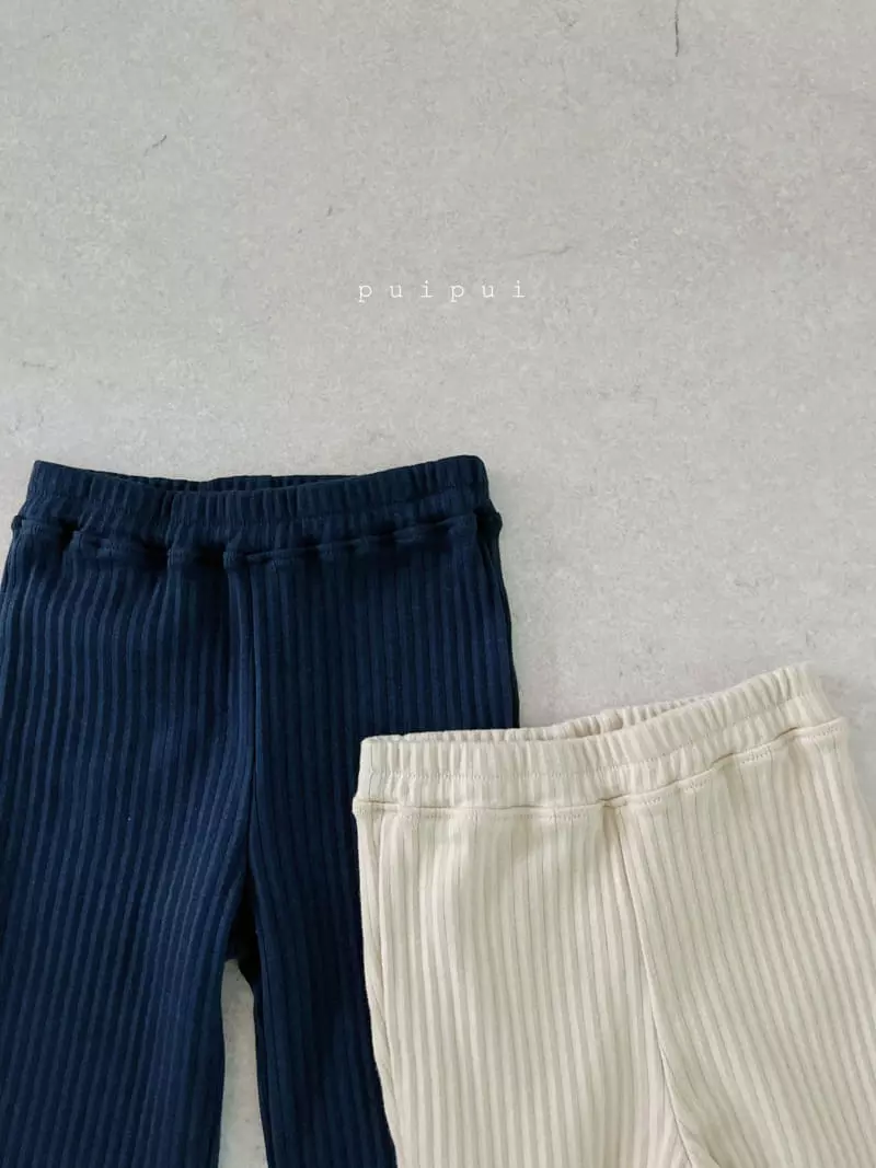 Puipui - Korean Children Fashion - #childrensboutique - Latte Rib Pants - 10