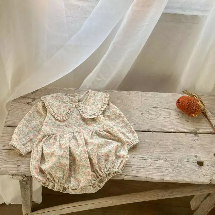 Reve Kid - Korean Baby Fashion - #babyclothing - Bebe Round Frill Bodysuit - 3