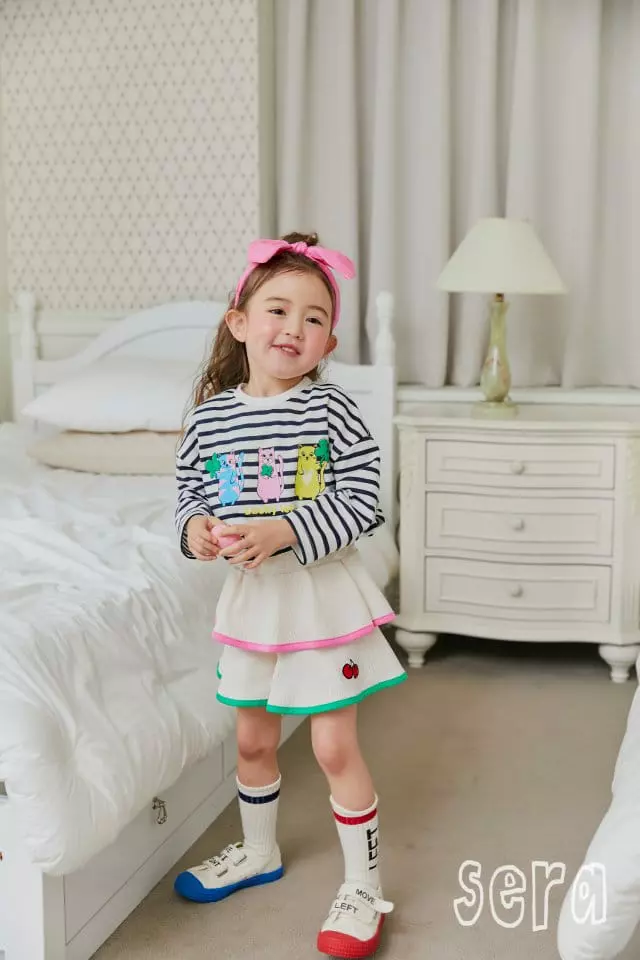 Sera - Korean Children Fashion - #childofig - Cancan Cherry Skirt Pants