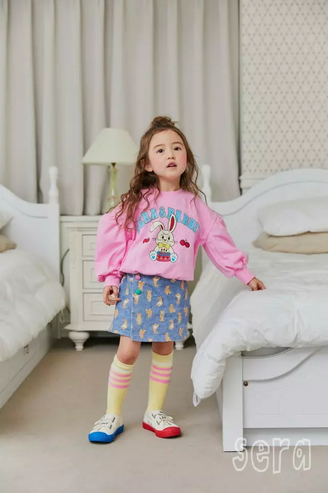 Sera - Korean Children Fashion - #magicofchildhood - Rabbit Denim Skirt Pants - 11