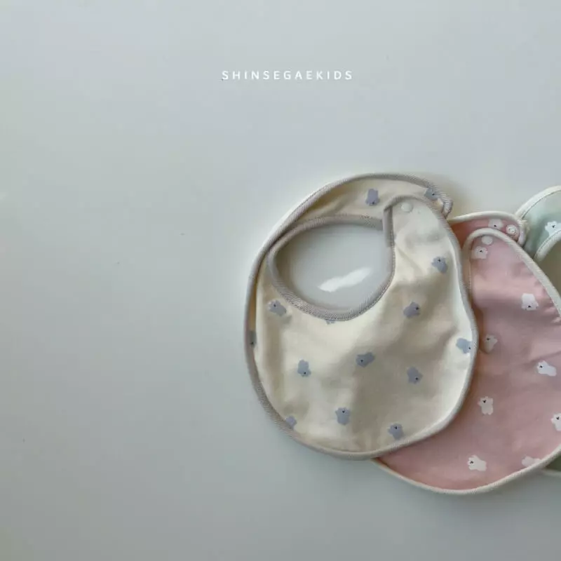 Shinseage Kids - Korean Baby Fashion - #babyoutfit - Mini Bear Bib - 2