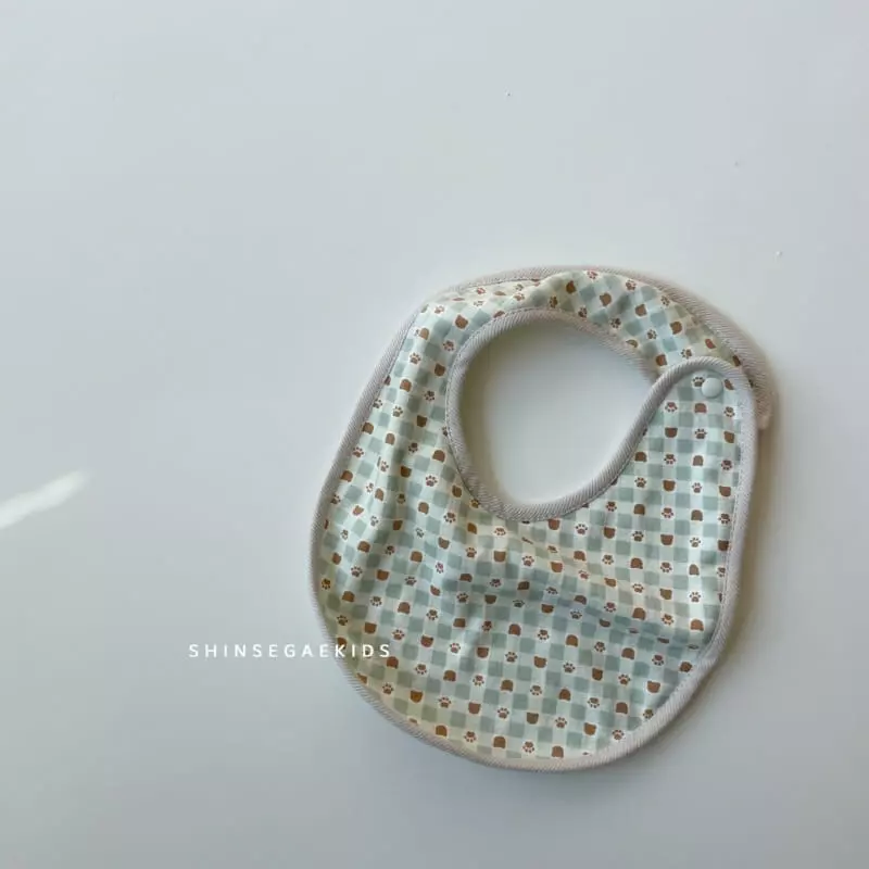 Shinseage Kids - Korean Baby Fashion - #babyoutfit - Check Foot Paint Bib - 4
