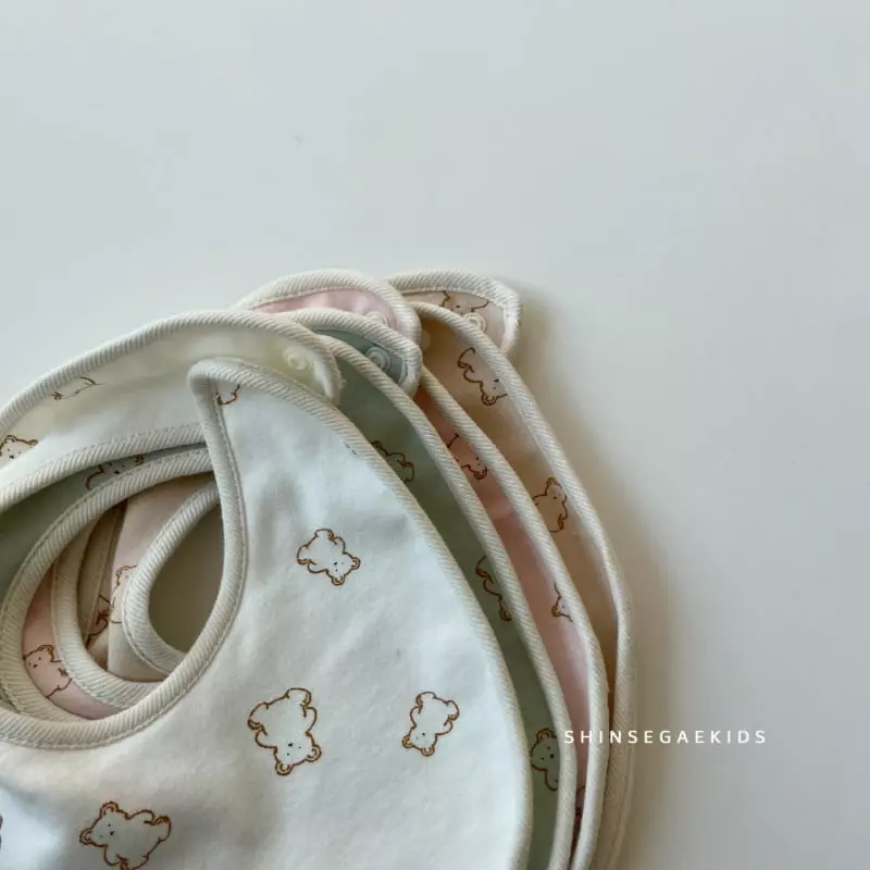 Shinseage Kids - Korean Baby Fashion - #babywear - Bear Bib - 2