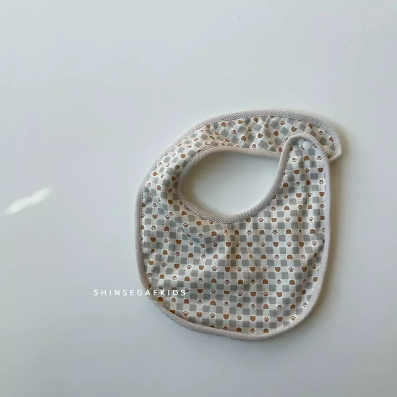 Shinseage Kids - Korean Baby Fashion - #onlinebabyboutique - Check Foot Paint Bib - 5