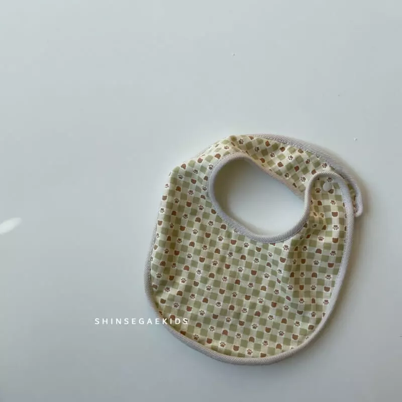 Shinseage Kids - Korean Baby Fashion - #onlinebabyshop - Check Foot Paint Bib - 6