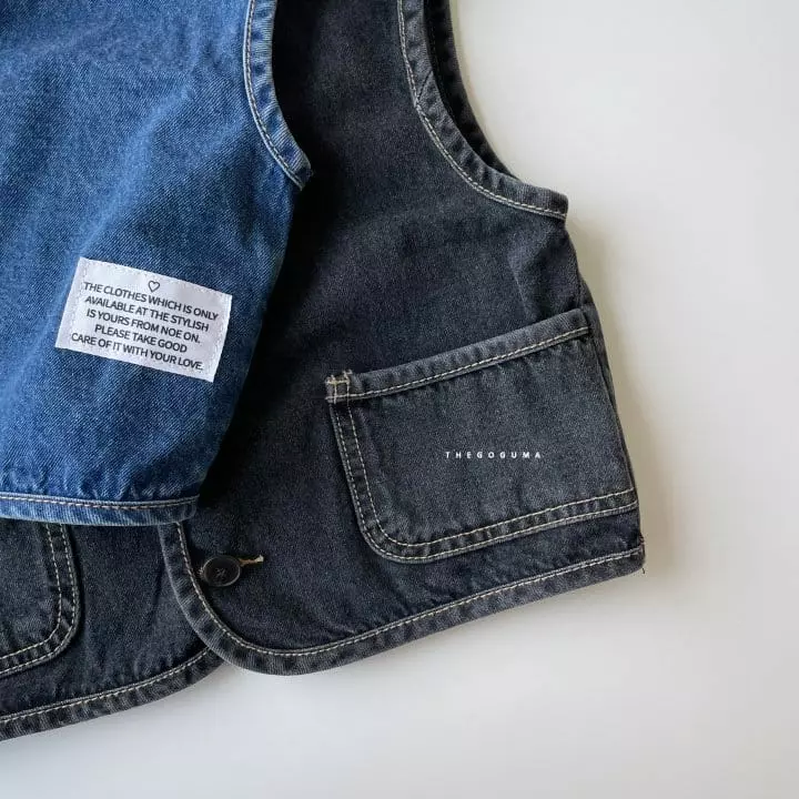 Shinseage Kids - Korean Children Fashion - #designkidswear - Denim Vest