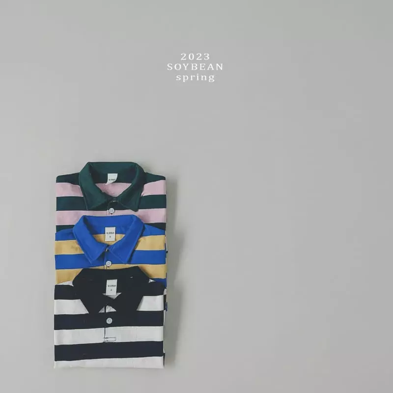 Soybean - Korean Children Fashion - #childofig - Collar Stripes Tee - 6