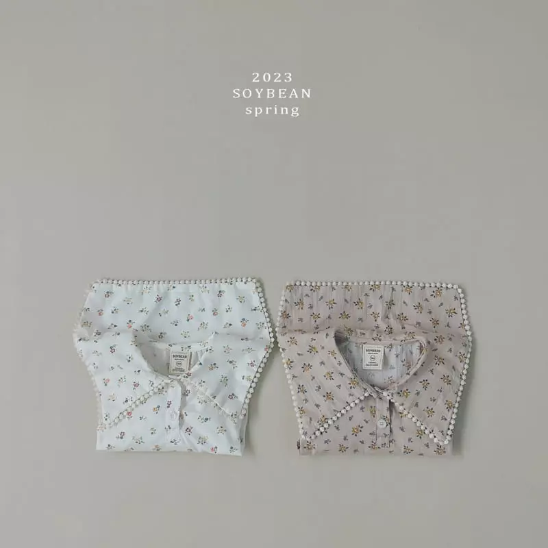 Soybean - Korean Children Fashion - #discoveringself - Bog Collar Flower Blouse - 6