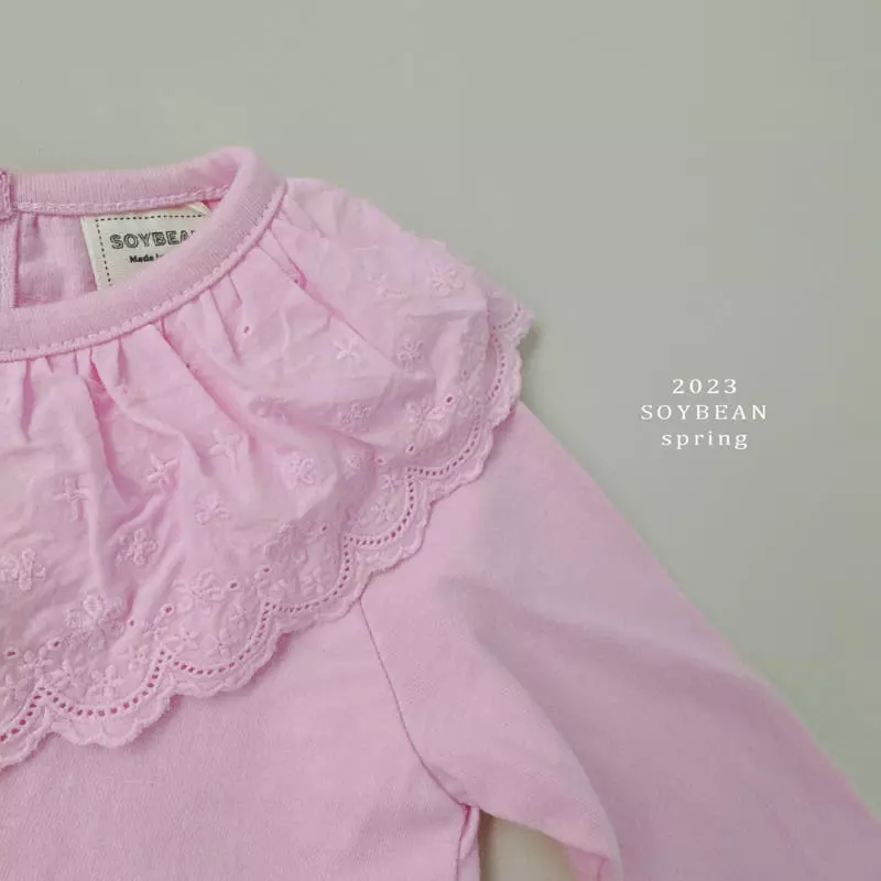 Soybean - Korean Children Fashion - #fashionkids - Frill Collar Tee - 6